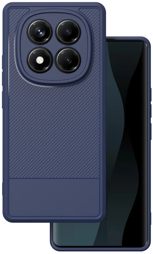 TFO Paprastas Carbon dėklas, skirtas Xiaomi Redmi Note 14 Pro 5G (Global) / Note 14 Pro Plus 5G (Global), mėlynas