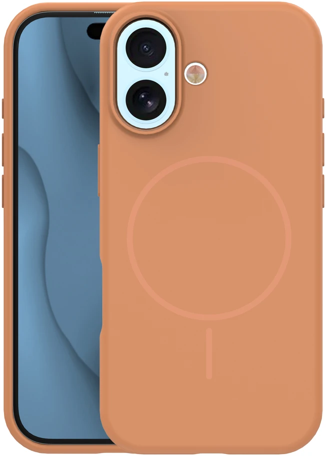 TFO Plonas silikoninis Mag dėklas, skirtas iPhone 17 6,3" / 18 6,3", karamelės spalvos
