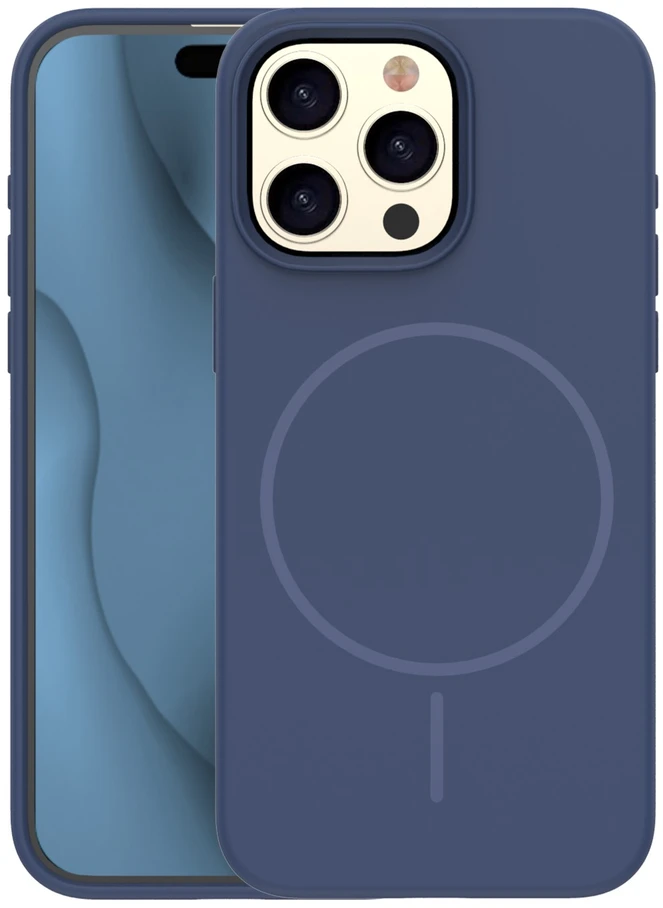TFO Plonas silikoninis Mag dėklas, skirtas iPhone 16 Pro 6,3" tamsiai mėlynas