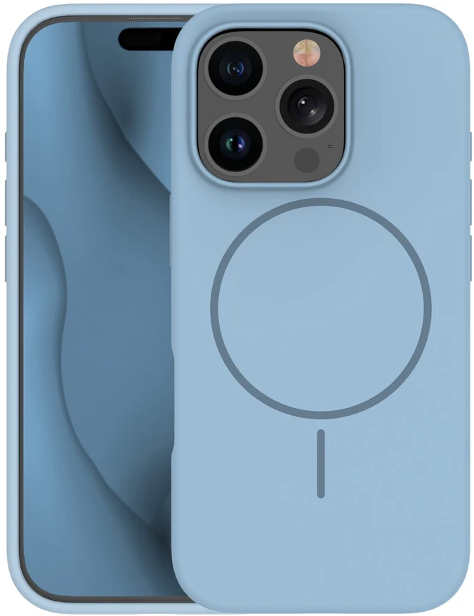 TFO Plonas silikoninis Mag dėklas, skirtas iPhone 17 Air, šviesiai mėlynas