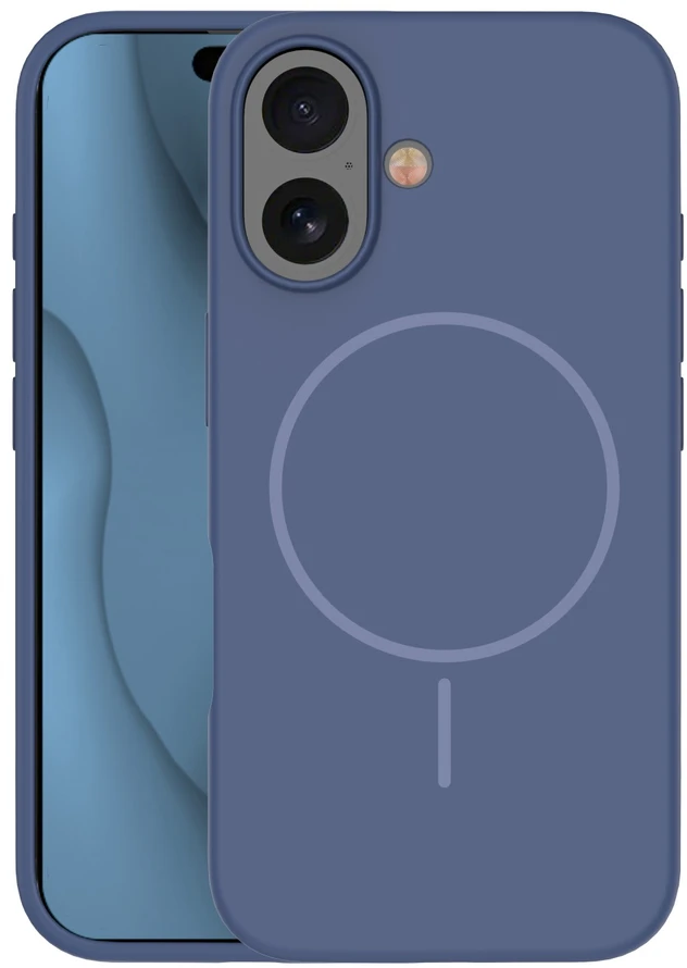 TFO Plonas silikoninis Mag dėklas, skirtas iPhone 16 6,1" tamsiai mėlynas