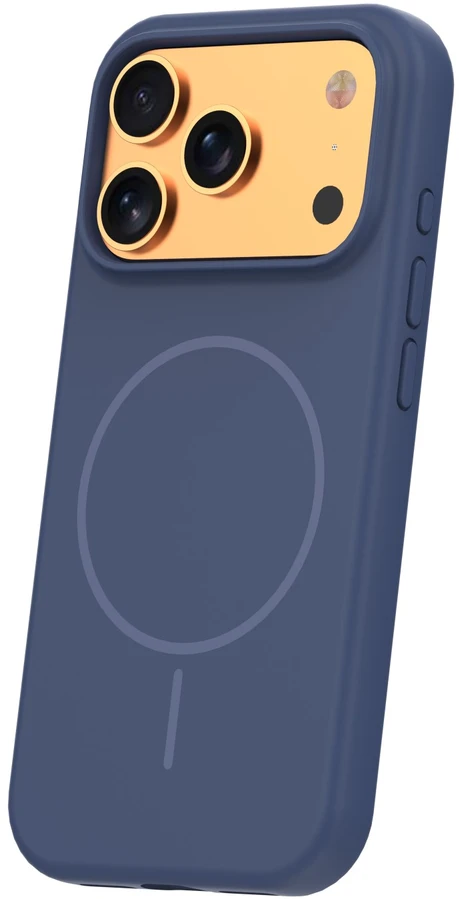 TFO Plonas silikoninis Mag dėklas, skirtas iPhone 17 Pro Max 6,9" / 18 Pro Max 6,9", tamsiai mėlynas