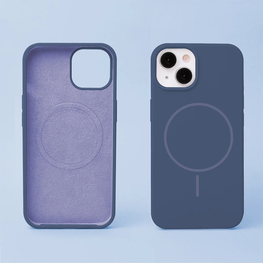 TFO Plonas silikoninis Mag dėklas, skirtas iPhone 16 6,1" tamsiai mėlynas