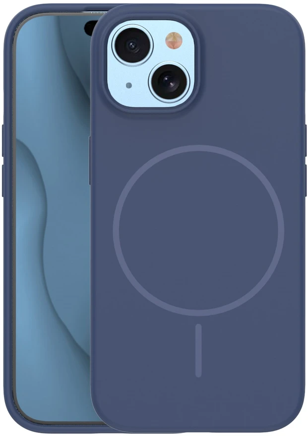 TFO Plonas silikoninis Mag dėklas, skirtas iPhone 15 6,1" tamsiai mėlynas