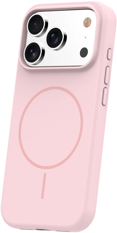 TFO Plonas silikoninis Mag dėklas, skirtas iPhone 17 Pro Max 6,9" / 18 Pro Max 6,9", šviesiai rožinis