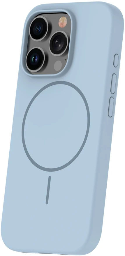 TFO Plonas silikoninis Mag dėklas, skirtas iPhone 15 Pro Max 6,7", šviesiai mėlynas