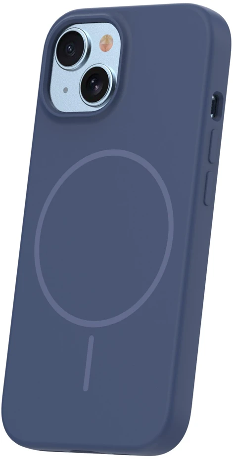 TFO Plonas silikoninis Mag dėklas, skirtas iPhone 15 6,1" tamsiai mėlynas