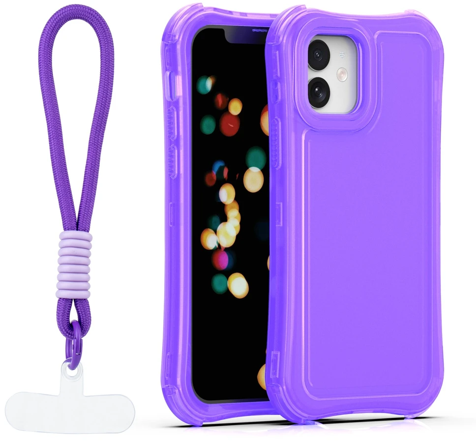 TFO Safepop dėklas su dirželiu iPhone 12 / 12 Pro 6,1" violetinis