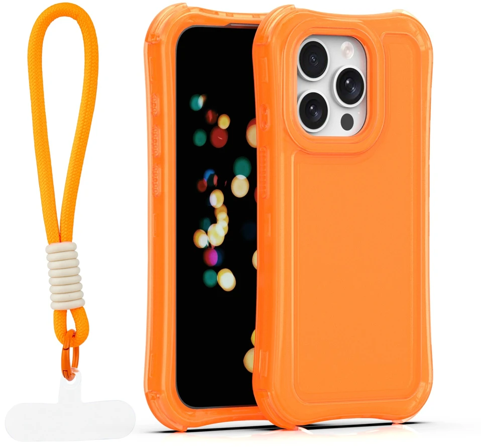 TFO Safepop dėklas su dirželiu iPhone 15 Pro 6,1" oranžinis