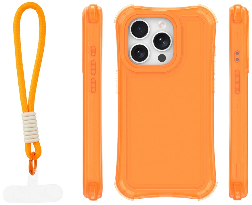 TFO Safepop dėklas su dirželiu iPhone 15 Pro 6,1" oranžinis
