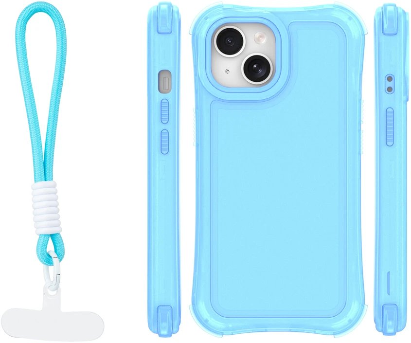 TFO Safepop dėklas su dirželiu iPhone 15 6,1" mėlynas