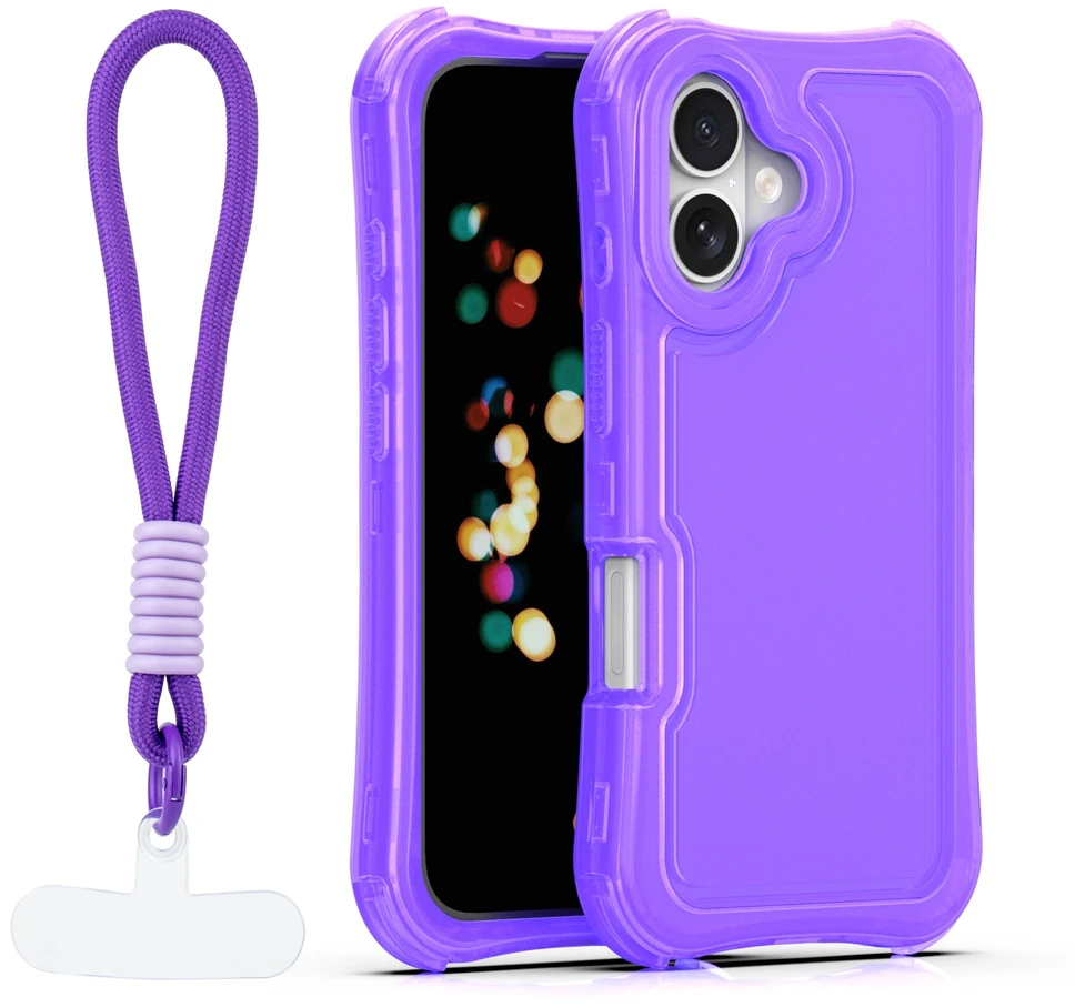 TFO Safepop dėklas su dirželiu iPhone 16 6,1" violetinis
