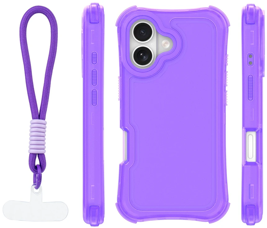 TFO Safepop dėklas su dirželiu iPhone 17 6,3" violetinis