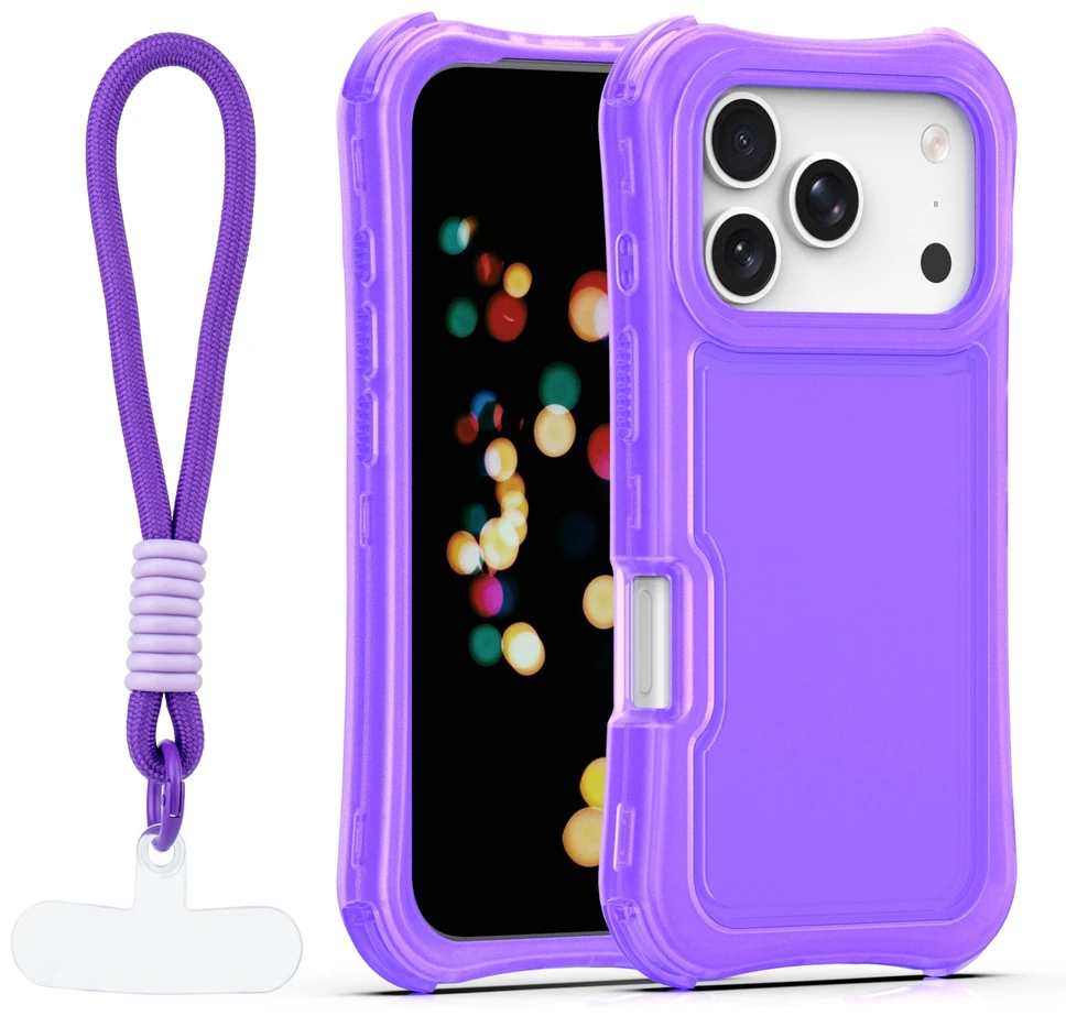 TFO Safepop dėklas su dirželiu iPhone 17 Pro 6,3" violetinis