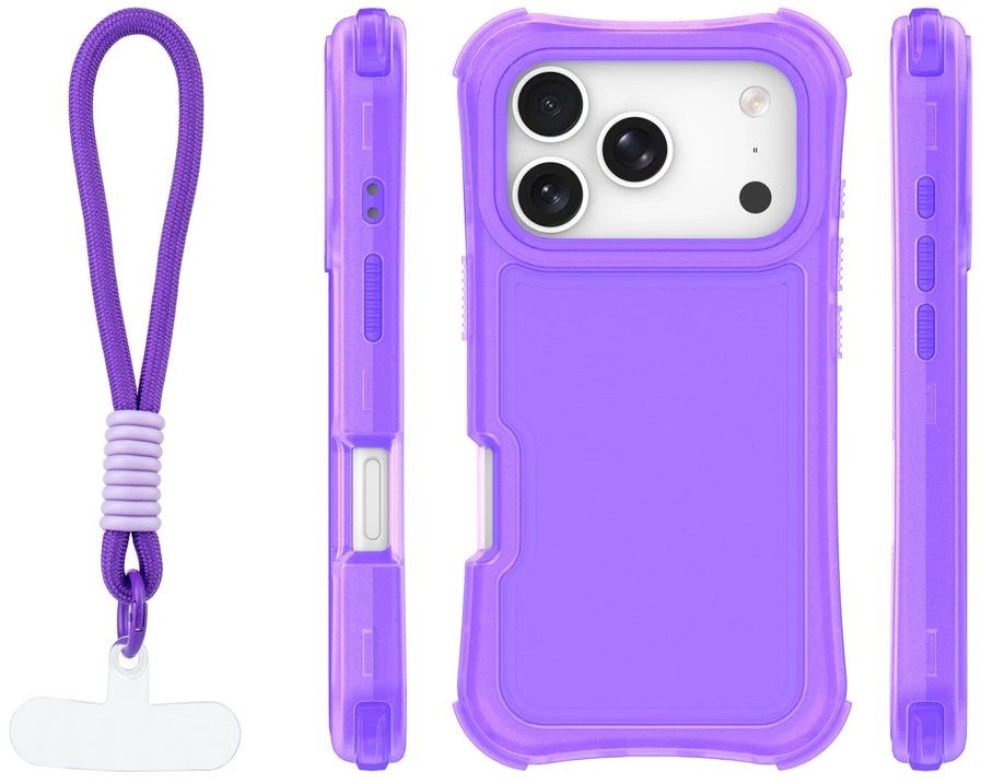 TFO Safepop dėklas su dirželiu iPhone 17 Pro Max 6,9" violetinis