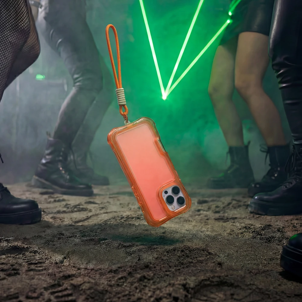TFO Safepop dėklas su dirželiu Samsung Galaxy A36 5G / A56 5G / A37 5G oranžinis