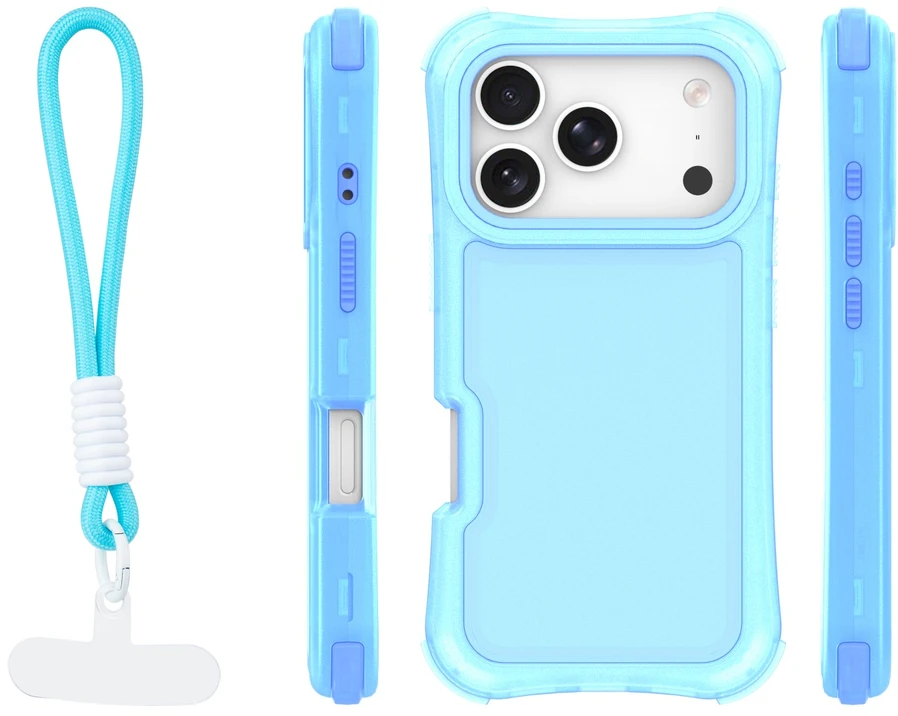 TFO Safepop dėklas su dirželiu, skirtas iPhone 17 Pro Max 6,9" mėlynas