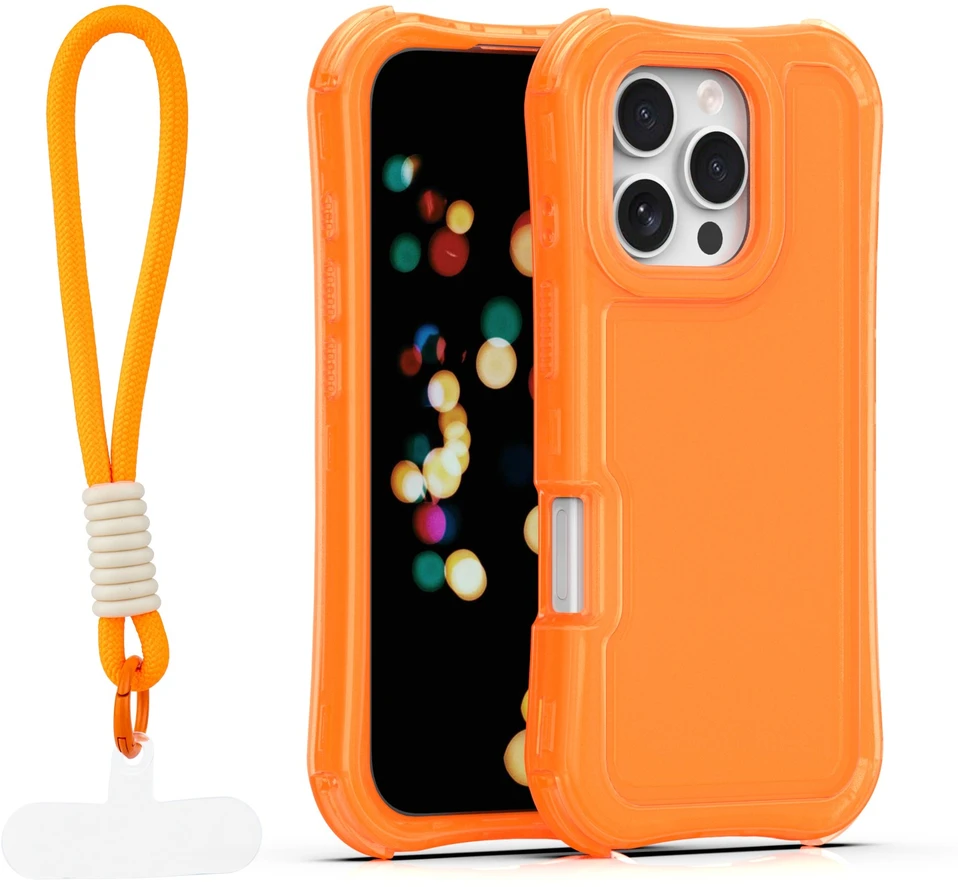 TFO Safepop dėklas su dirželiu, skirtas iPhone 16 Pro Max 6,9" oranžinis