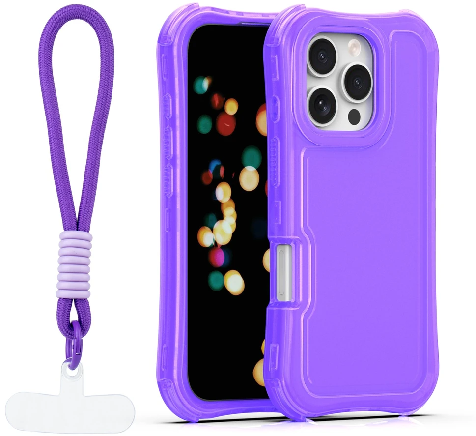 TFO Safepop dėklas su dirželiu, skirtas iPhone 16 Pro Max 6,9" violetinis