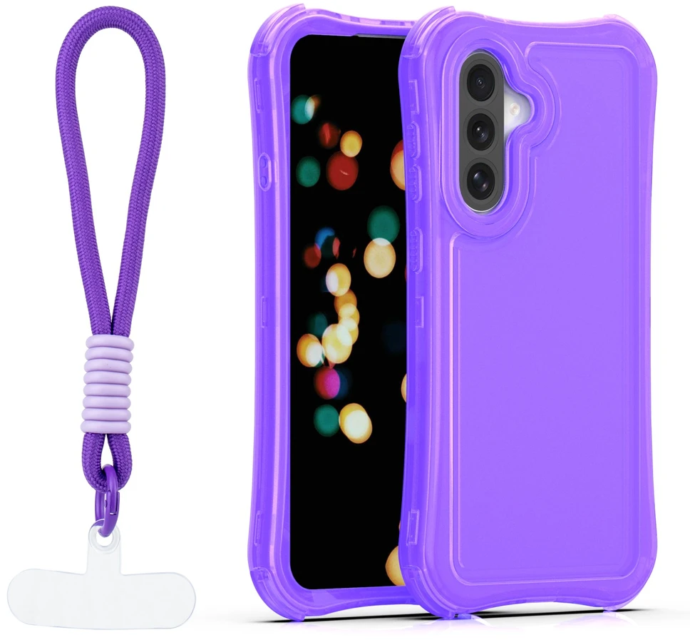 TFO Safepop dėklas su dirželiu, skirtas Samsung Galaxy A36 5G / A56 5G / A37 5G, violetinis
