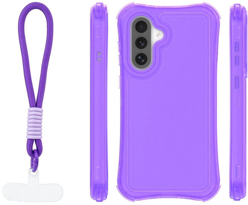 TFO Safepop dėklas su dirželiu, skirtas Samsung Galaxy A36 5G / A56 5G / A37 5G, violetinis