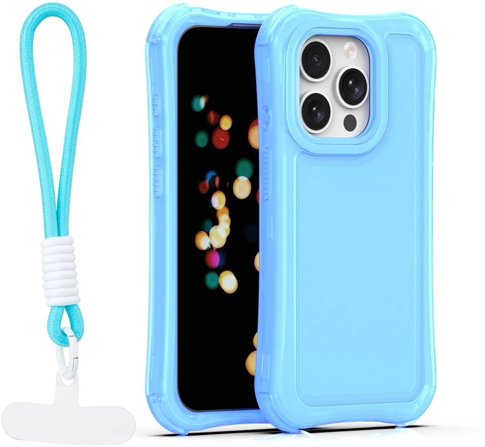 TFO Safepop dėklas su dirželiu, skirtas iPhone 15 Pro 6,1" mėlynas