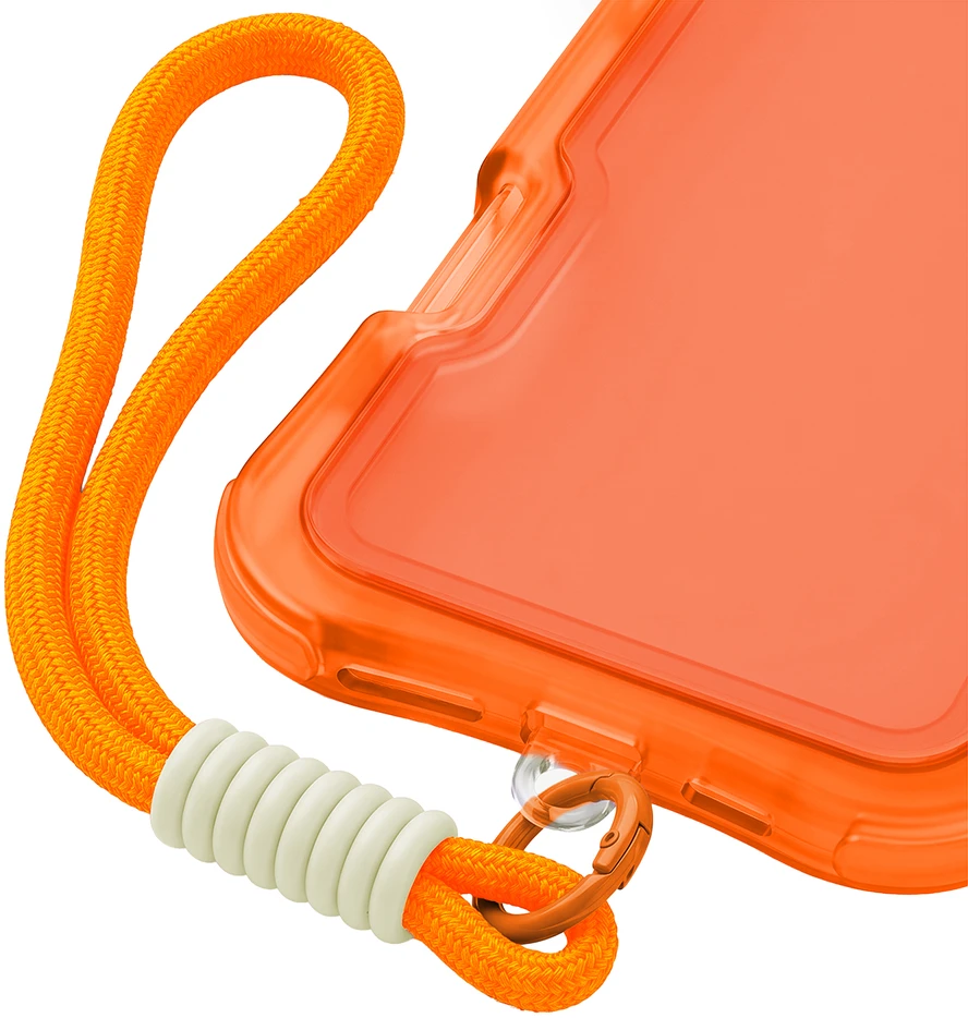 TFO Safepop dėklas su dirželiu, skirtas Samsung Galaxy S26 Plus, oranžinis