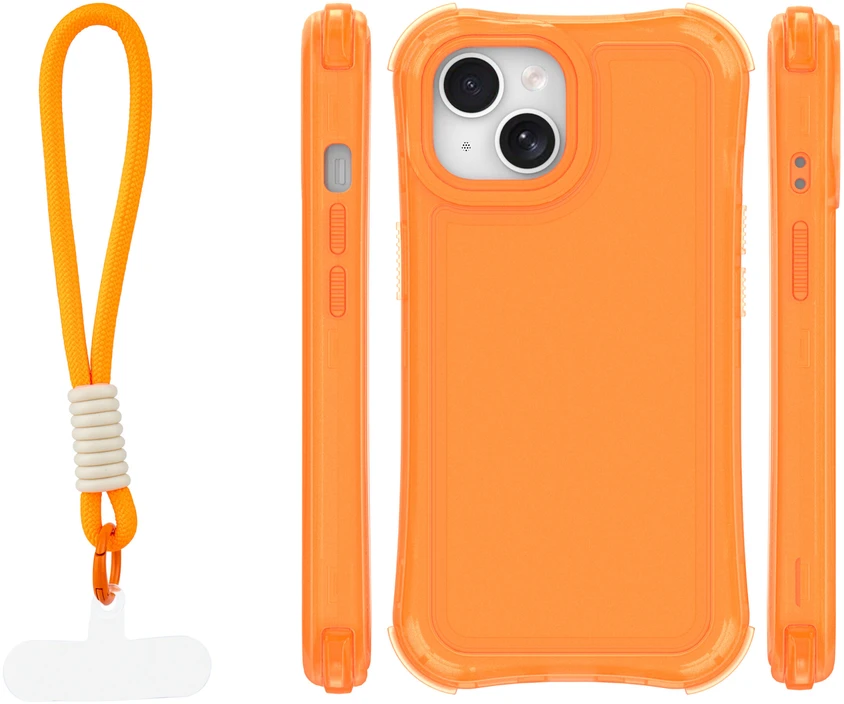 TFO Safepop dėklas su dirželiu, skirtas iPhone 15 6,1" oranžinis