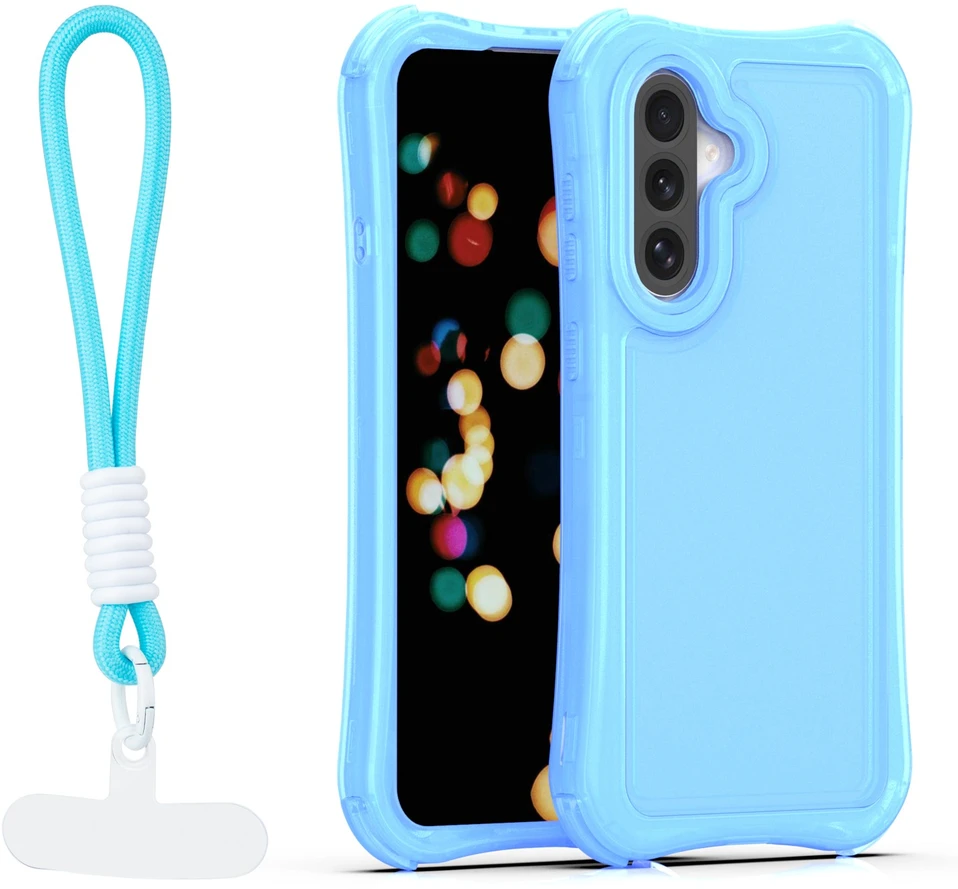 TFO Safepop dėklas su dirželiu, skirtas Samsung Galaxy A36 5G / A56 5G / A37 5G, mėlynas