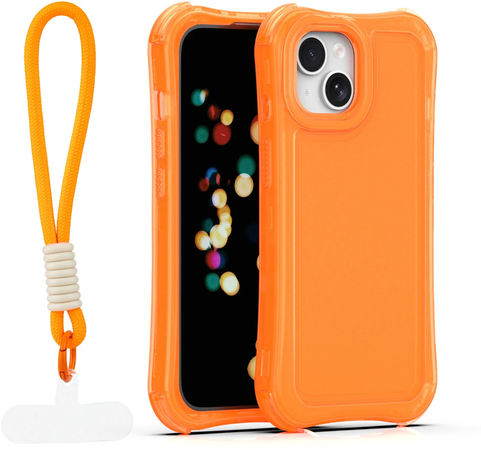 TFO Safepop dėklas su dirželiu, skirtas iPhone 15 6,1" oranžinis