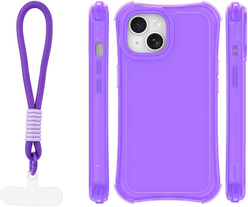TFO Safepop dėklas su dirželiu, skirtas iPhone 15 6,1" violetinis