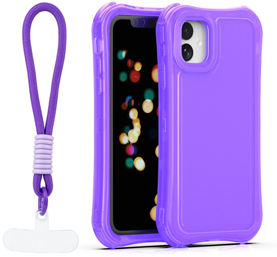 TFO Safepop dėklas su dirželiu, skirtas iPhone 11, violetinis