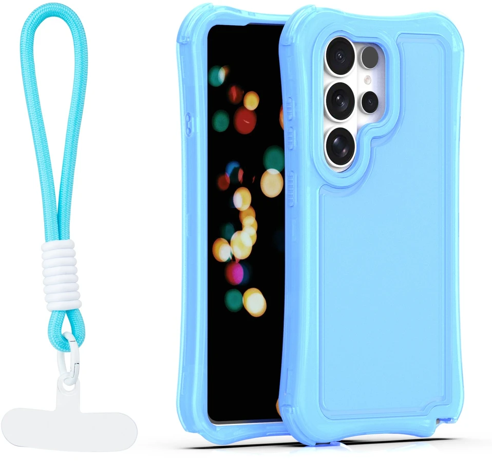 TFO „Safepop“ dėklas su dirželiu, skirtas „Samsung Galaxy S26 Ultra“, mėlynas