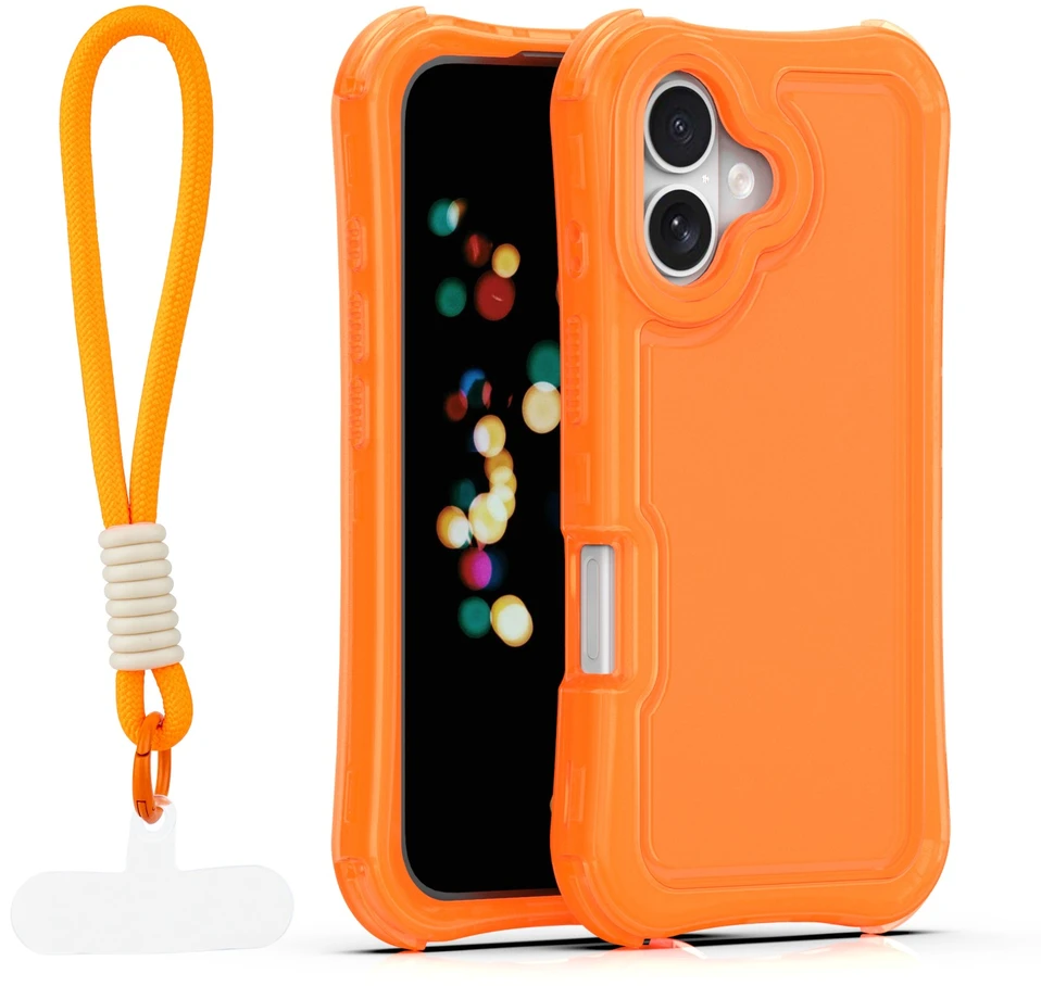 TFO Safepop dėklas su dirželiu, skirtas iPhone 16 6,1" oranžinis