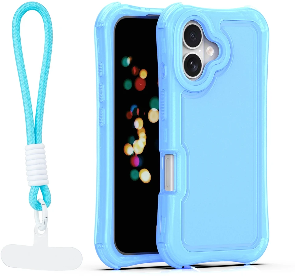 TFO Safepop dėklas su dirželiu, skirtas iPhone 16 6,1" mėlynas