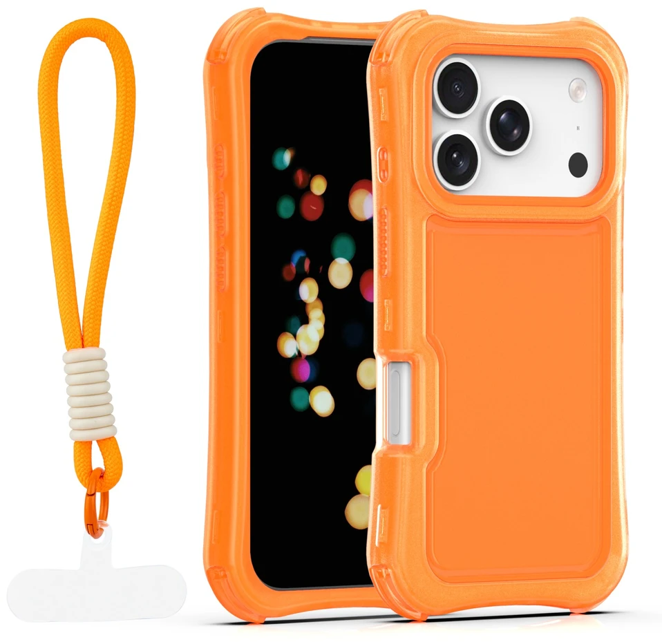 TFO Safepop dėklas su dirželiu, skirtas iPhone 17 Pro 6,3" oranžinis