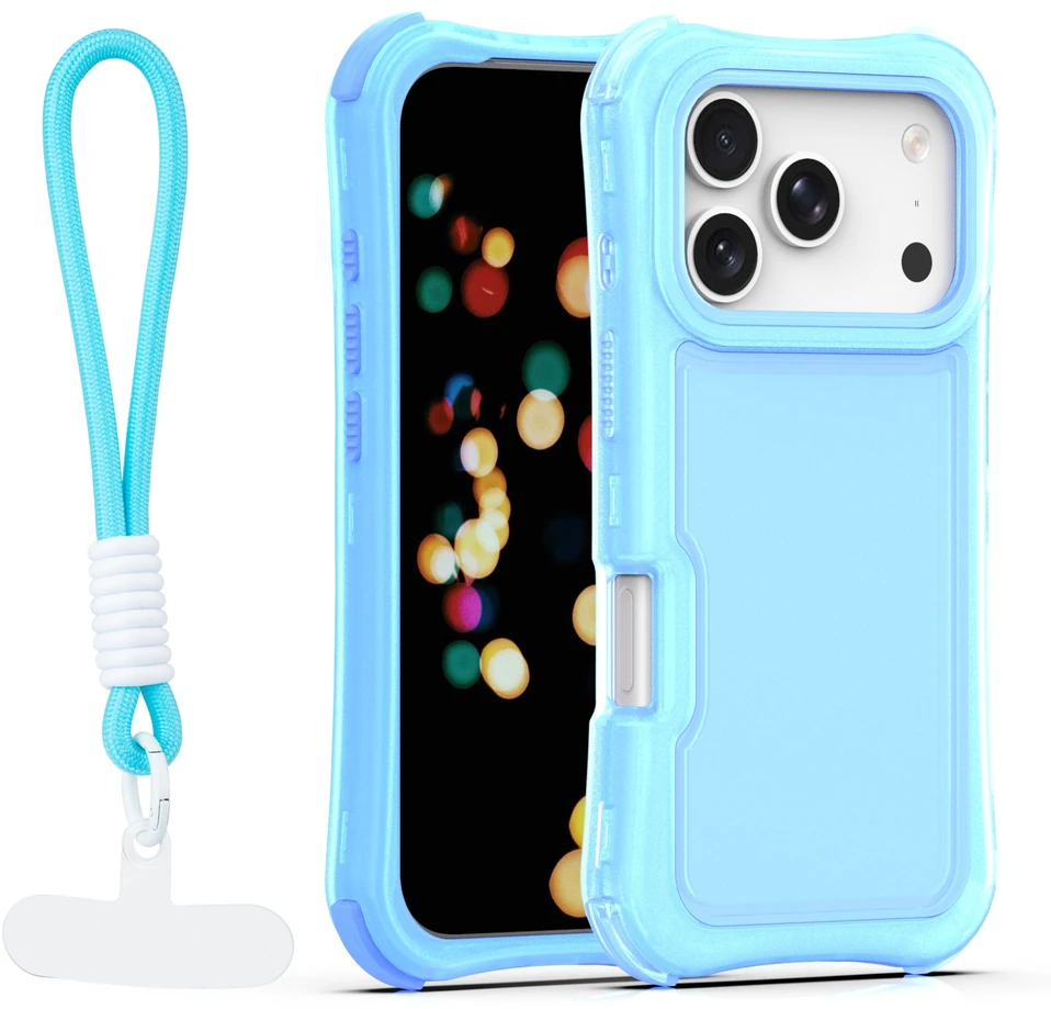 TFO Safepop dėklas su dirželiu, skirtas iPhone 17 Pro Max 6,9" mėlynas