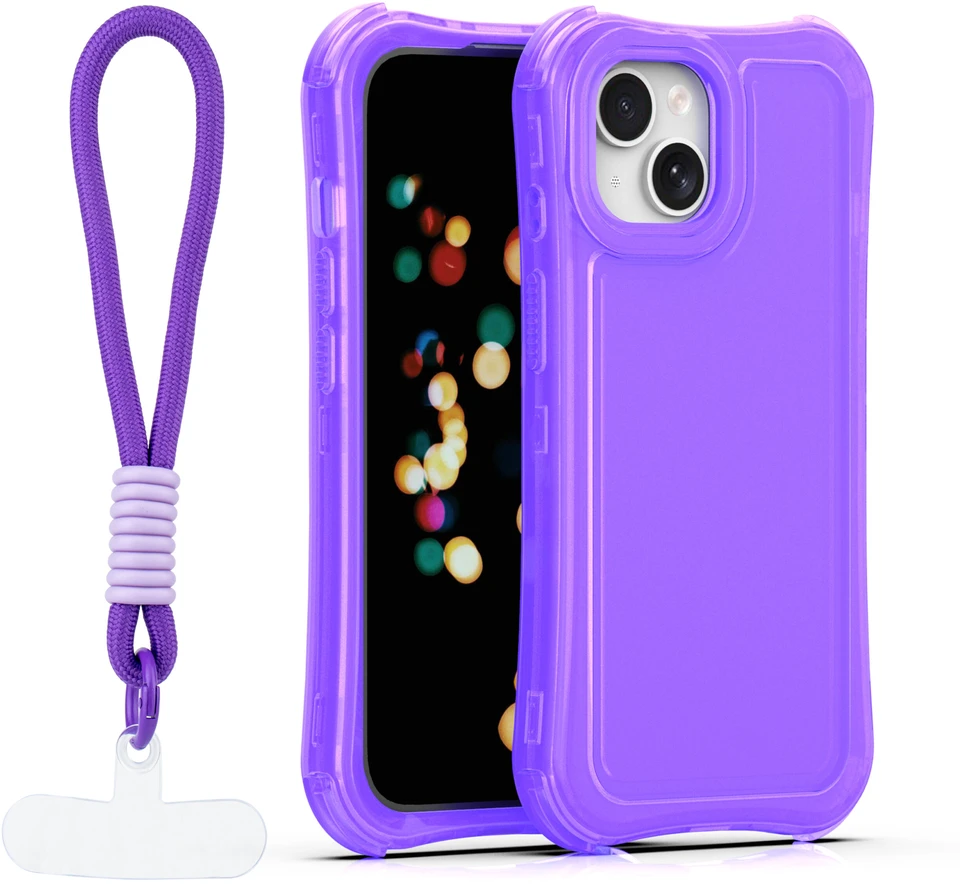TFO Safepop dėklas su dirželiu, skirtas iPhone 15 6,1" violetinis