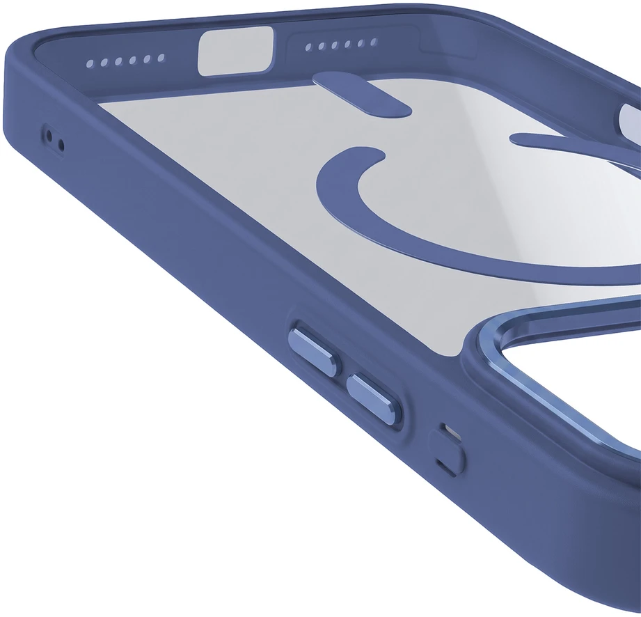 Telforceone TFO Skaidrus Mag dėklas, skirtas iPhone 17 Pro Max 6,9" / 18 Pro Max 6,9” dangaus mėlynumo spalvos
