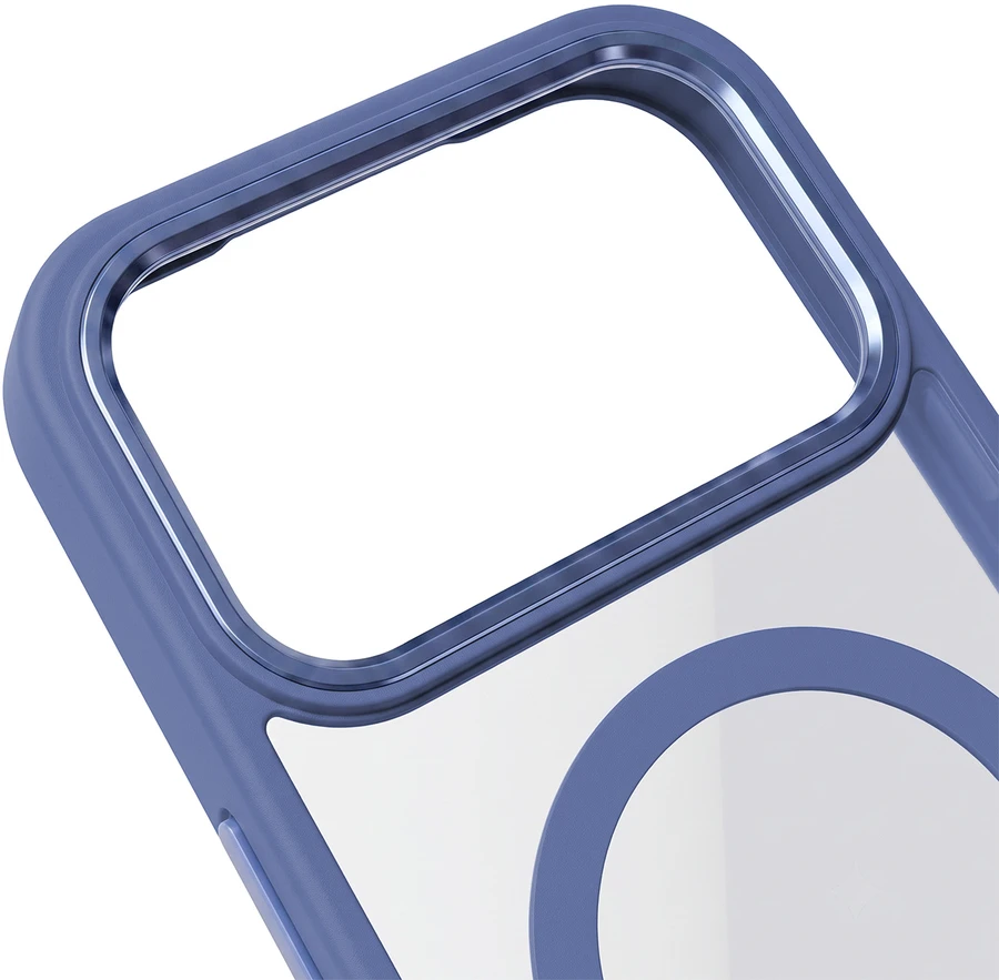 Telforceone TFO Skaidrus Mag dėklas, skirtas iPhone 17 Pro Max 6,9" / 18 Pro Max 6,9” dangaus mėlynumo spalvos