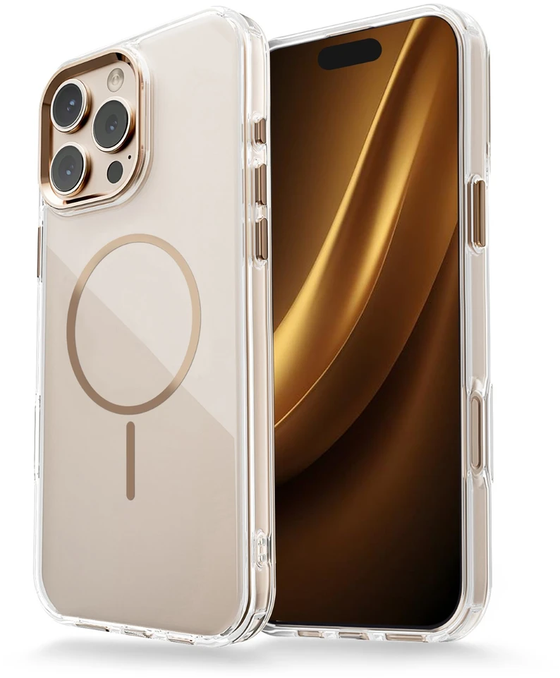 TFO Skaidrus plonas Mag dėklas, skirtas iPhone 17 Air 6,6" auksinis