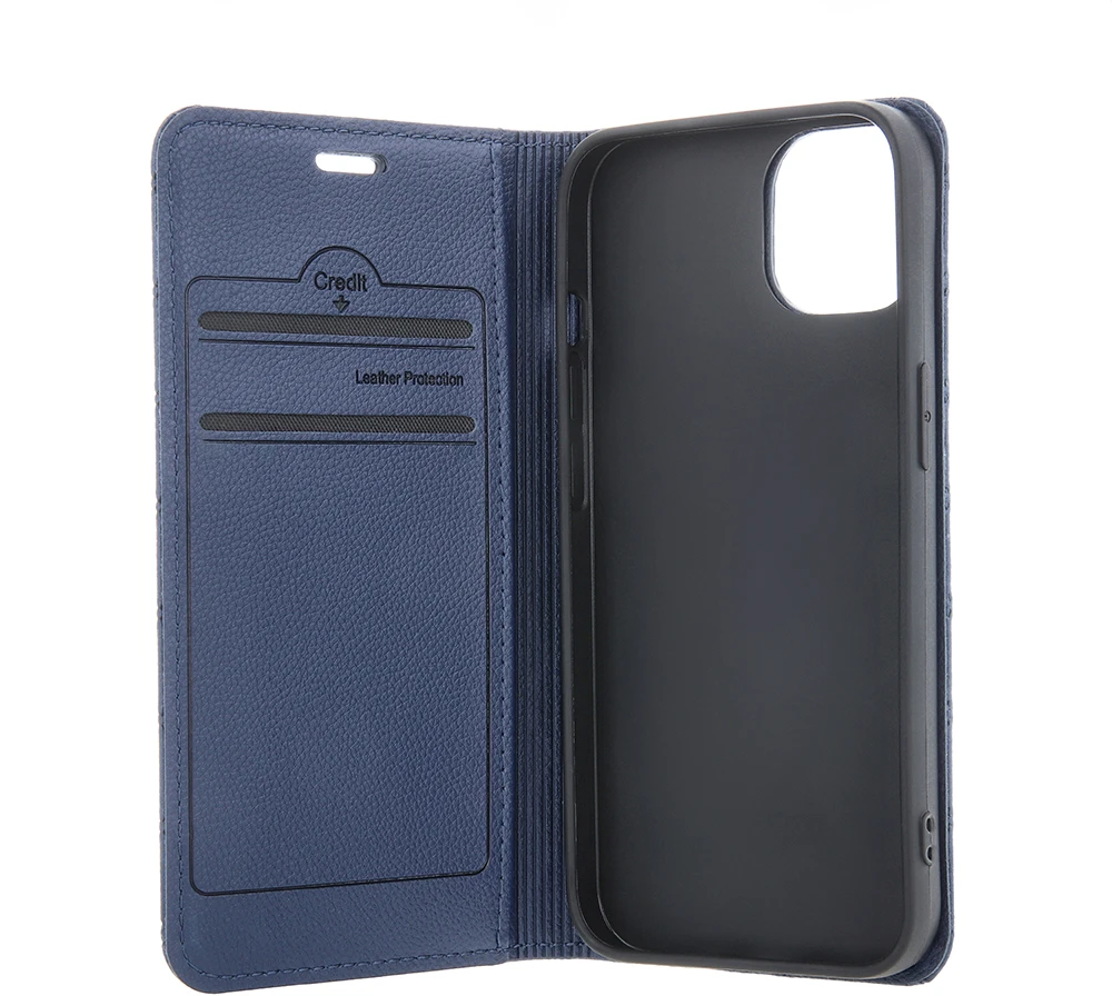 TFO „Smart Caro“ dėklas, skirtas Xiaomi Redmi 14C 4G / 14C 5G / Redmi A4 / POCO C75, tamsiai mėlynas