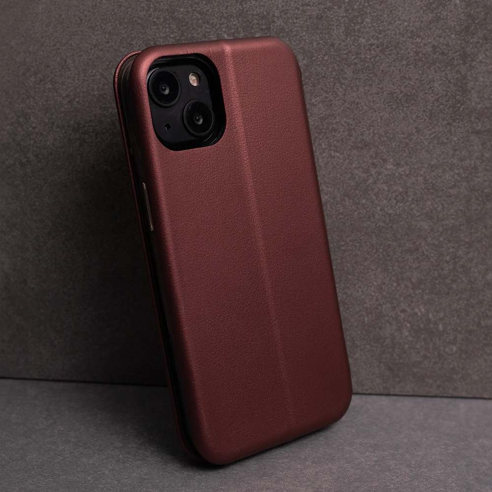 TFO „Smart Diva“ dėklas, skirtas Xiaomi Redmi 15 4G EU / 15 5G EU (171,08 x 82,05 x 8,55) bordo spalvos