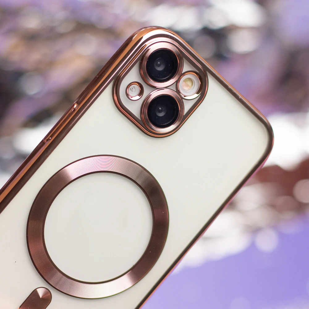 TFO Spalvotas Chrome Mag dėklas, skirtas Xiaomi Redmi 15C 4G EU / 15C 5G EU (173.16 x 81.06 x 8.2 mm) rožinio aukso spalvos