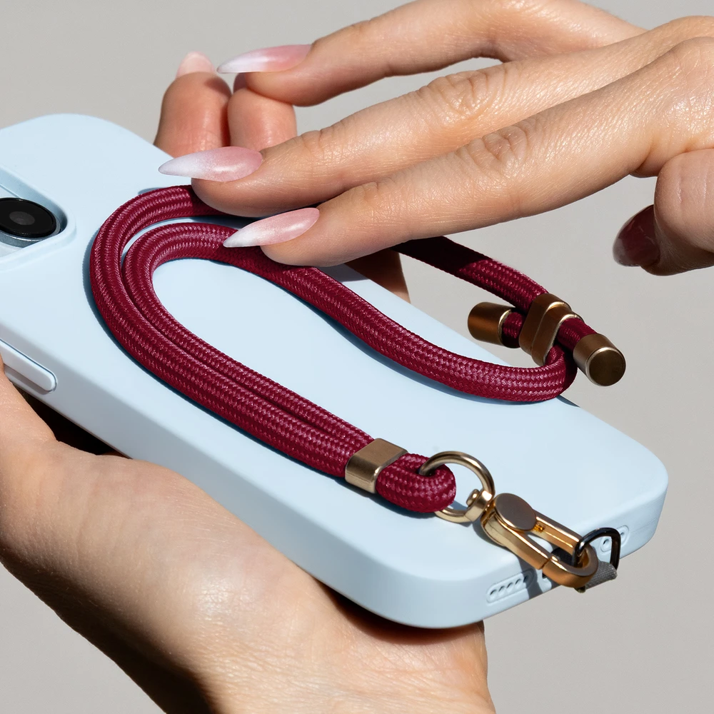TFO Universalus telefono dirželis, elegantiškas, bordo spalvos