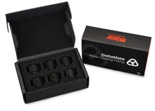 „Thermal Grizzly DeltaMate“ suspaudimo jungtis, žalvaris, G1/4 colio sriegis – Juodas, ST13, 6 vnt. pakuotėje