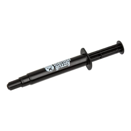 Thermal Grizzly | Terminis tepalas "Kryonaut" 1g | universalus | Šilumos laidumas: 12,5 W/mk * Šiluminė varža: 0,0032 K/W * Elektros laidumas: 0 pS/m * Klampumas: 130-170 Pas * Specifinis svoris: 3,7g/cm3 * Temperatūra: -200 °C / +350 °C W