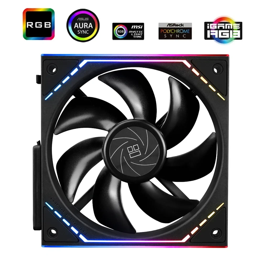 Thermalright TL-M12Q su ARGB apšvietimu ir RGB suderinamumo logotipais