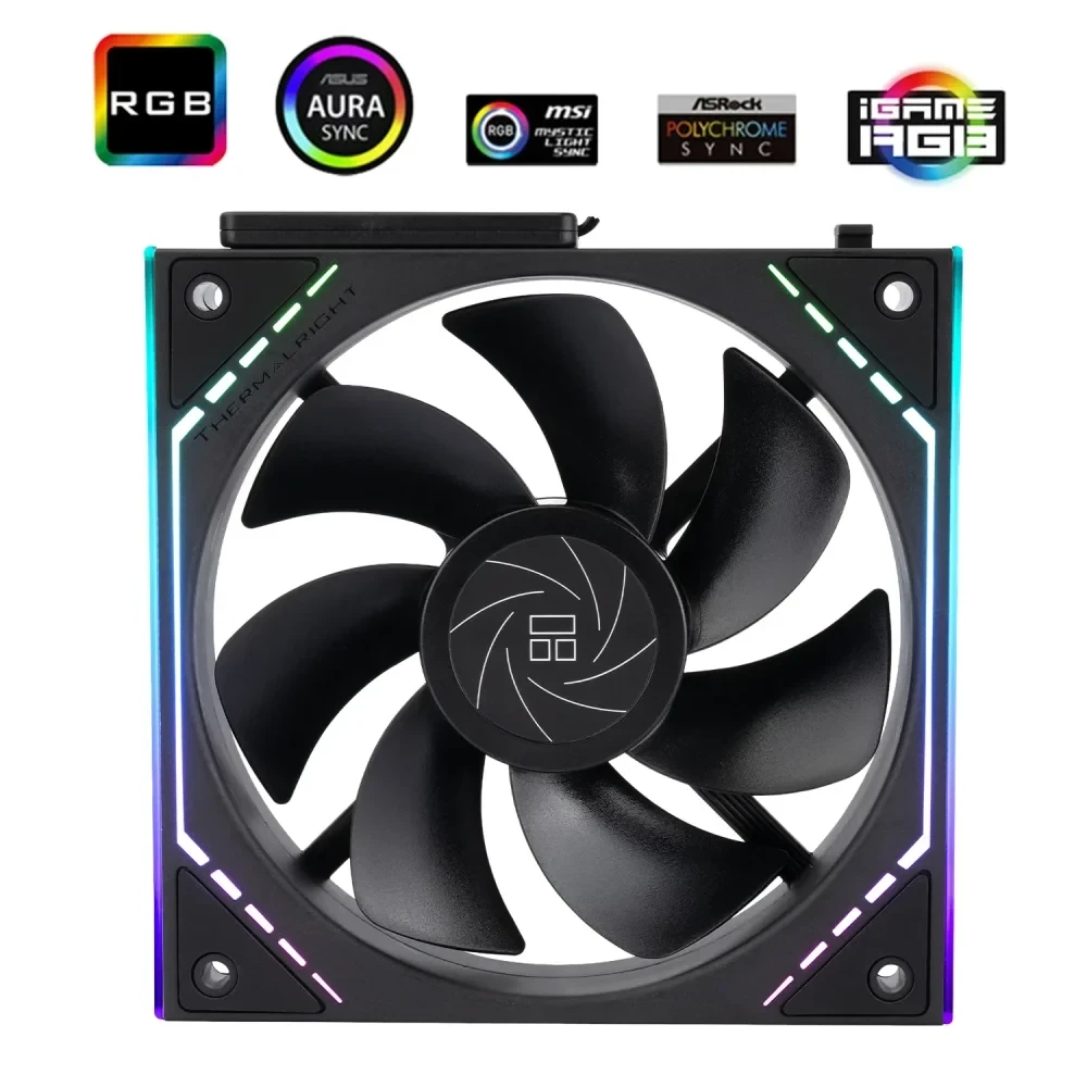 Thermalright TL-M12QR PWM ARGB Ventiliatorius | Juodas