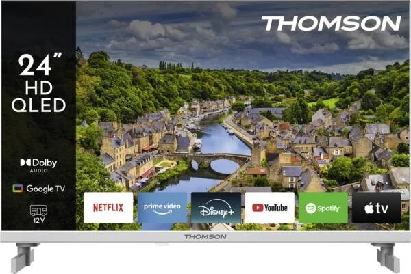 „Thomson 24HQG3S15CW“ 24 colių 60 Hz QLED HD Ready „Google“ televizorius